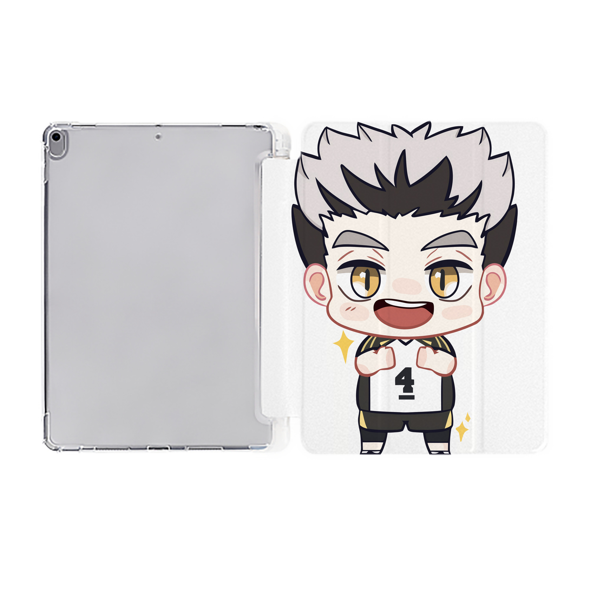 （画像用） ハイキュー!! Haikyu!! IPad ケース ペン収納付き 三つ折りスタンド PUレザー×シリコン 対応機種9.5/10.5/10.9インチ